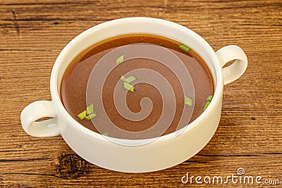 Japanese tradtitional Miso soup with tofu Stock Photo