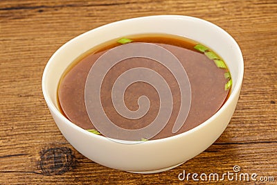 Japanese tradtitional Miso soup with tofu Stock Photo