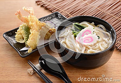 Japanese Udon noodles Stock Photo