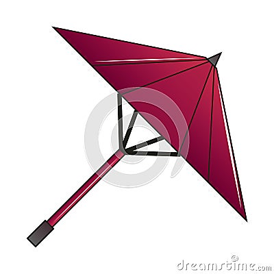 japanese umbrella traditional Vector Illustration