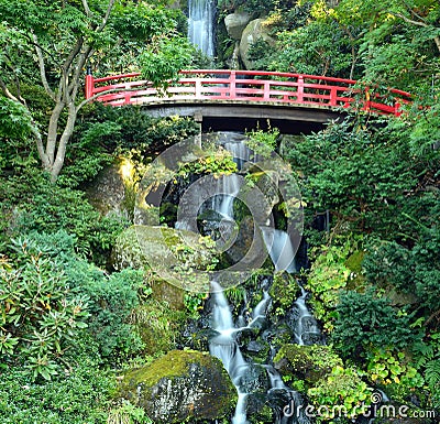 Japanese Waterfall Stock Photo