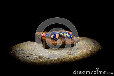 Japanese wooden geta sandals Stock Photo