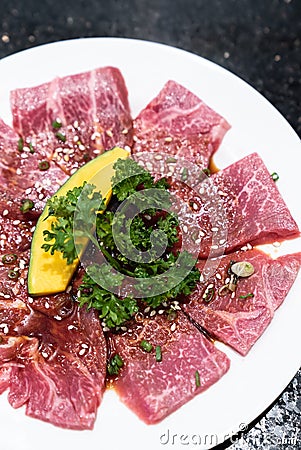 Japanese yakiniku wagyu beef Stock Photo