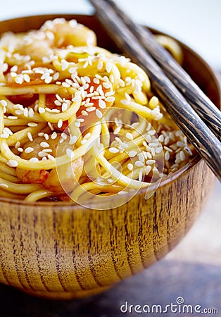Japanese Yakisoba noodles Stock Photo