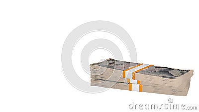 1000 Japanese yen money composition. Financial background. Many banknotes and wads of money. Cash. 3D render. Stock Photo