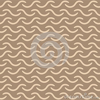 Japanese Zigzag Curl Wave Line Vector Seamless Pattern Vector Illustration