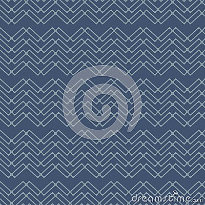 Japanese Zigzag Stripe Vector Seamless Pattern Vector Illustration