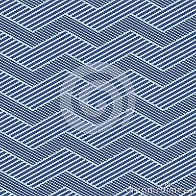 Japanese Zigzag Stripe Vector Seamless Pattern Vector Illustration