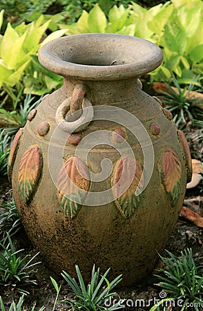 Jar classic thai style Stock Photo