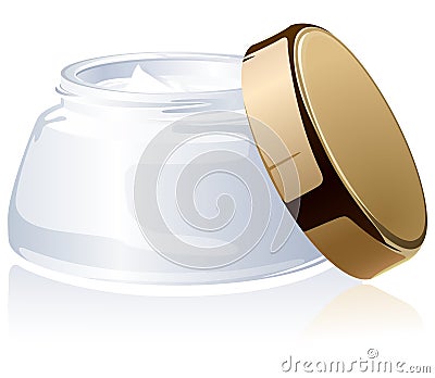 Jar of a cosmetic cream. Vector Illustration