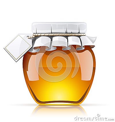 Jar with honey Vector Illustration