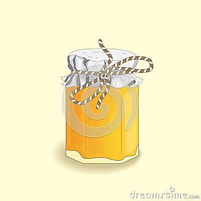 Jar of honey Cartoon Illustration