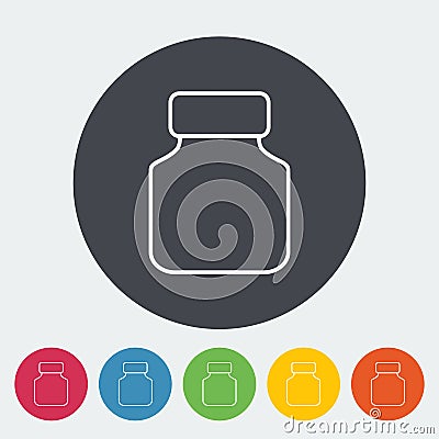 Jar icon. Vector Illustration