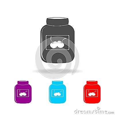 jar of jam icons. Elements of fast food in multi colored icons. Premium quality graphic design icon. Simple icon for websites, web Stock Photo