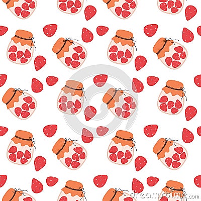 jar with jam pattern Vector Illustration