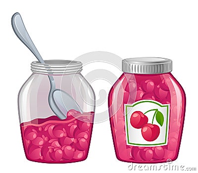 Jar of jam Vector Illustration