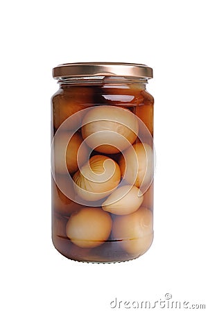 Jar of Pickled Onions Stock Photo