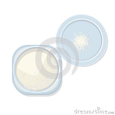 Jar of powder. Vector Illustration