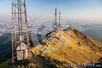 Jaragua Peak and TV Antenna Stock Photo