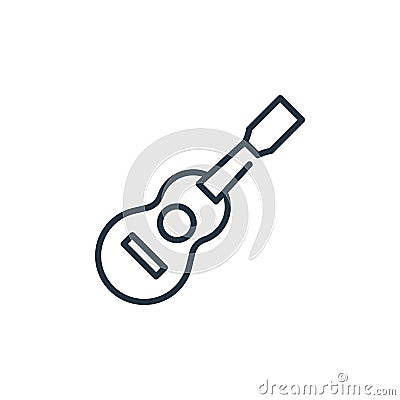 jarana icon vector from cinco de mayo concept. Thin line illustration of jarana editable stroke. jarana linear sign for use on web Vector Illustration