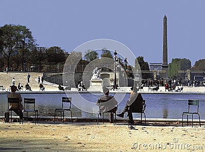 Jardin des tuileries paris france Editorial Stock Photo