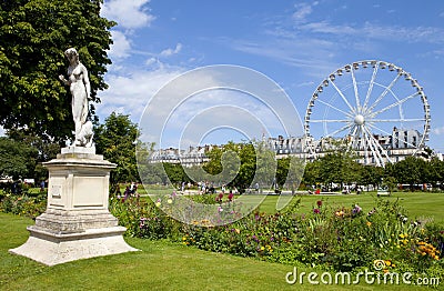 Jardin des Tuileries in Paris Editorial Stock Photo