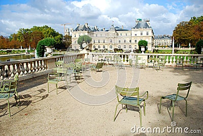 Jardin du Luxembourg & Palace Stock Photo