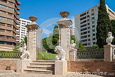 Valencia, Spain-07/20/2019:Monforte Garden Editorial Stock Photo