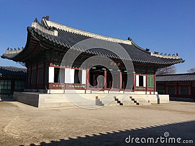 Jaseondang Hall of Gyeongbokgung Palace in Seoul Stock Photo