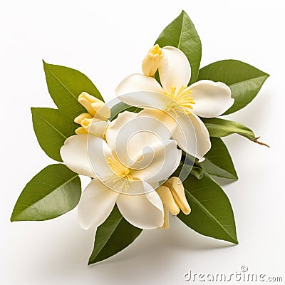 Jasmine Blooming Natural Health: Embracing Tropical Symbolism For Wellness Stock Photo