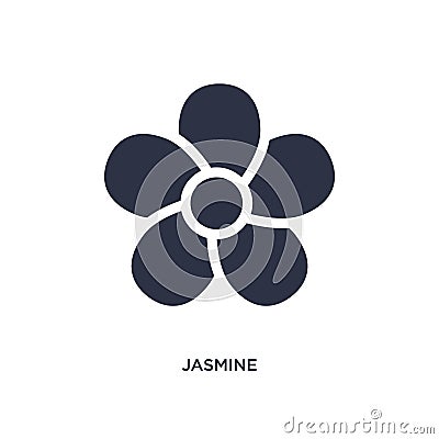 jasmine icon on white background. Simple element illustration from nature concept Vector Illustration