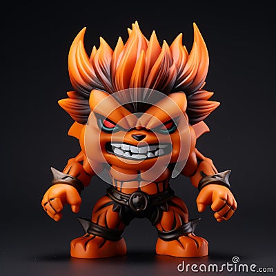 Fiery Dragon A Captivating Action-packed Cartoon With Flaming Hair Stock Photo