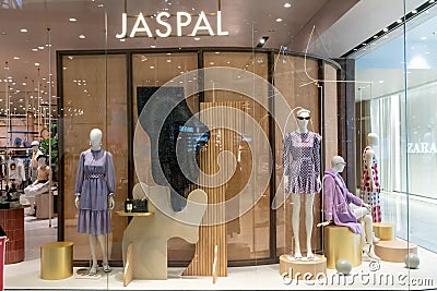 Jaspal shop at Mega Bangna, Bangkok, Thailand, Nov 28, 2020 : Fashionable brand window display Editorial Stock Photo