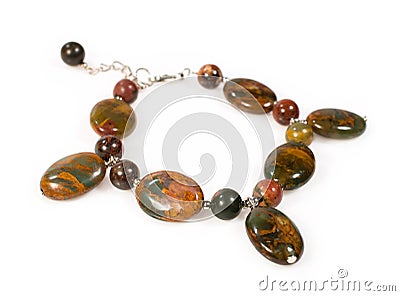 Jasper bracelet closeup Stock Photo