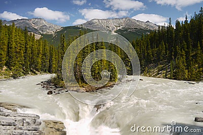 Jasper National Park, Sunwapta Falls Stock Photo