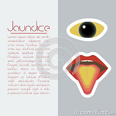 Jaundice concept. Vector illustration Vector Illustration