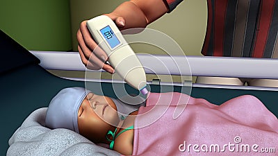 Jaundice in new born Stock Photo