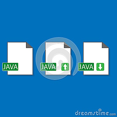 JAVA file format, extension color flat icon. Vector illustration Vector Illustration