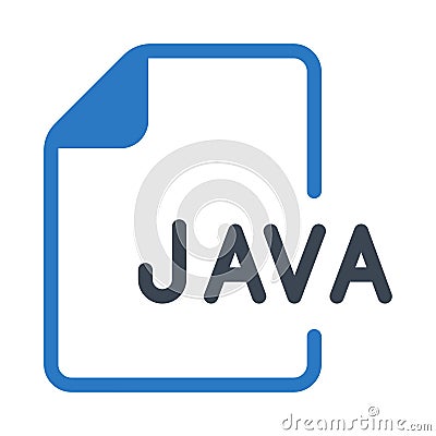 Java file glyphs double color icon Stock Photo