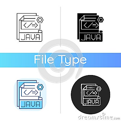 JAVA file icon Vector Illustration