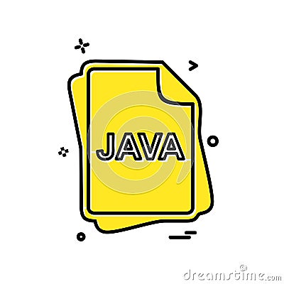 JAVA file type icon design vector Vector Illustration