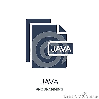 Java icon. Trendy flat vector Java icon on white background from Vector Illustration