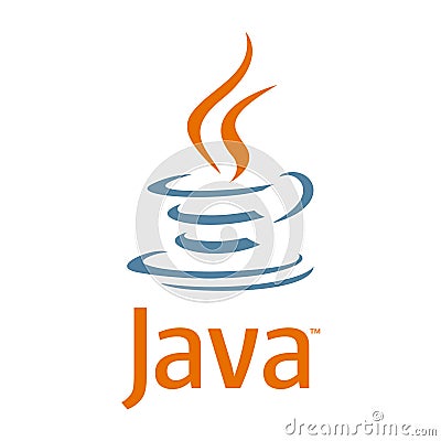 Java logo editorial illustrative on white background Editorial Stock Photo