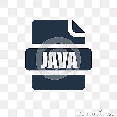 Java vector icon isolated on transparent background, Java trans Vector Illustration