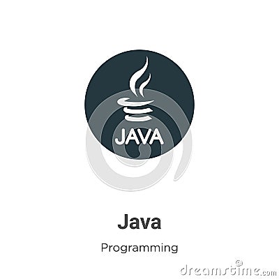 Java vector icon on white background. Flat vector java icon symbol sign from modern programming collection for mobile concept and Vector Illustration