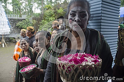 JAVANESE CHRISTIAN TRADITIONAL RITUAL Editorial Stock Photo