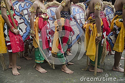 JAVANESE CHRISTIAN TRADITIONAL RITUAL Editorial Stock Photo