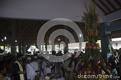 JAVANESE CHRISTIAN TRADITIONAL RITUAL Editorial Stock Photo