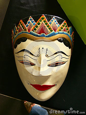 Javanese Traditional Mask Stock Photo