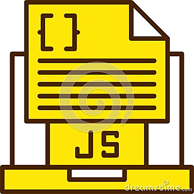 Javascript File Vector Icon Design Symbol Vector Illustration